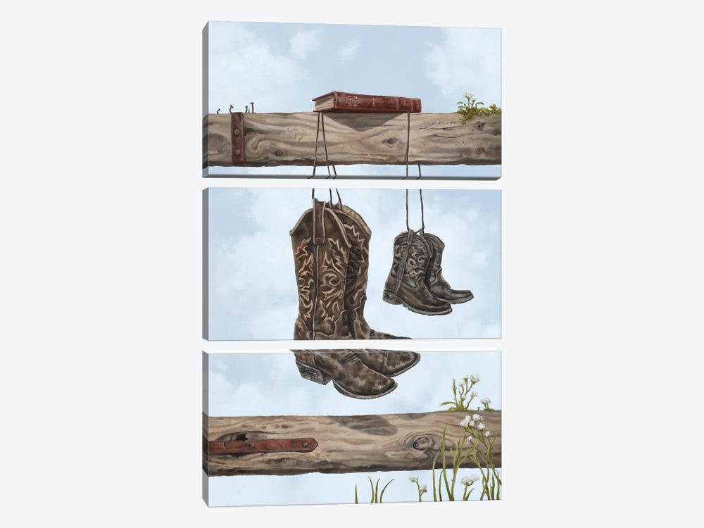 Family Boots by Lucca Sheppard 3-piece Canvas Wall Art