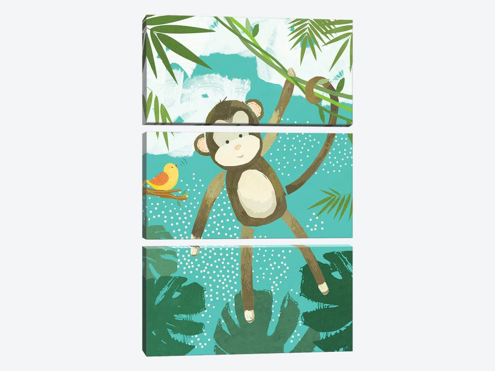 Jungle Friends II by Lucca Sheppard 3-piece Canvas Print