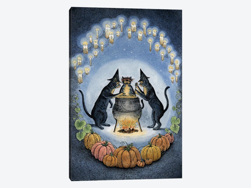 Candlelit Coven by Léa Chaillaud 1-piece Canvas Wall Art