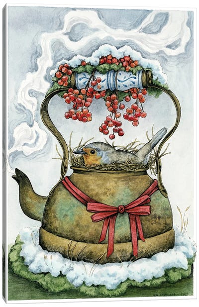 Cosy Winter Canvas Art Print - Tea Art