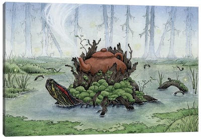 Enchanted Bog Canvas Art Print - Marsh & Swamp Art