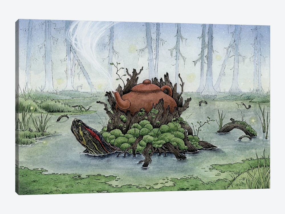 Enchanted Bog by Léa Chaillaud 1-piece Canvas Artwork