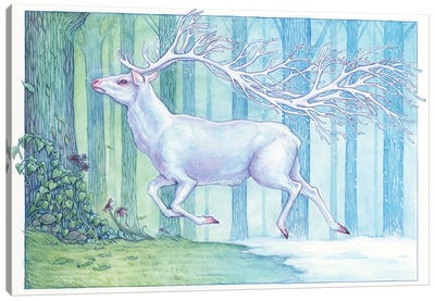 First Snow Canvas Art Print - Léa Chaillaud