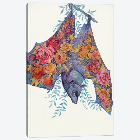 Flower Bat Canvas Print #LCD19} by Léa Chaillaud Canvas Print