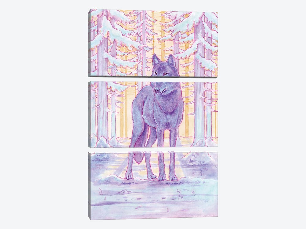 A Stroll In The Woods by Léa Chaillaud 3-piece Canvas Art Print