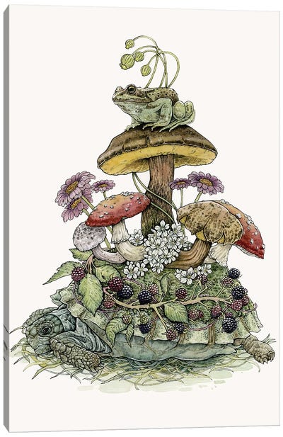 Forest Friends Canvas Art Print - Mushroom Art
