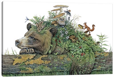 All As One Canvas Art Print - Brown Bear Art