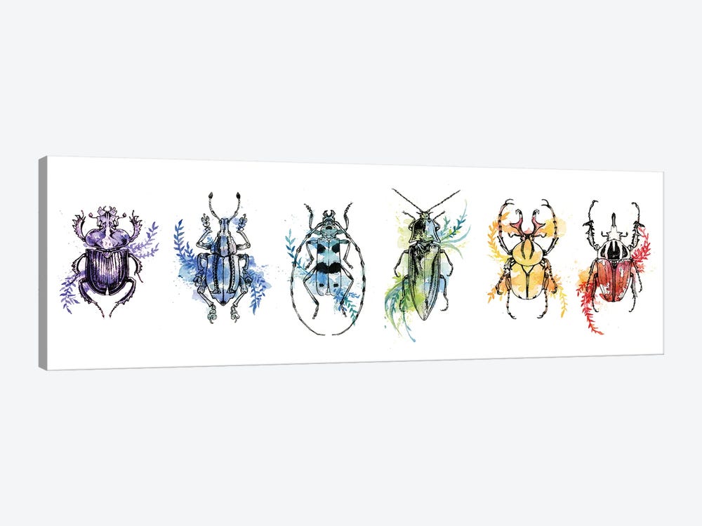 Insect Banderole by Léa Chaillaud 1-piece Canvas Wall Art