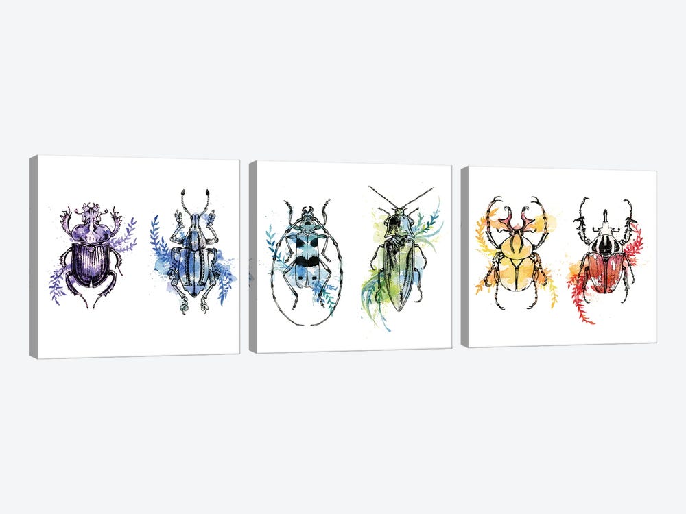 Insect Banderole by Léa Chaillaud 3-piece Canvas Art