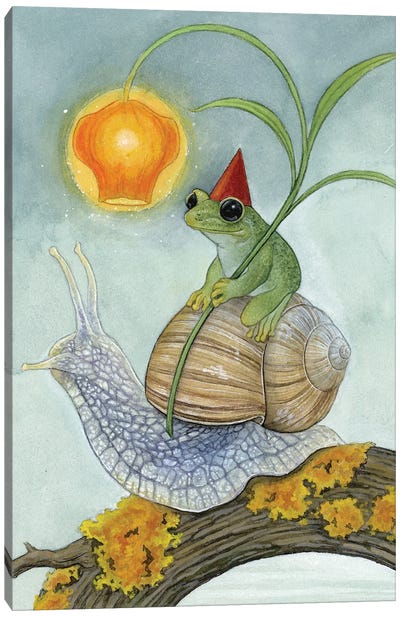 Onward Canvas Art Print - Frog Art