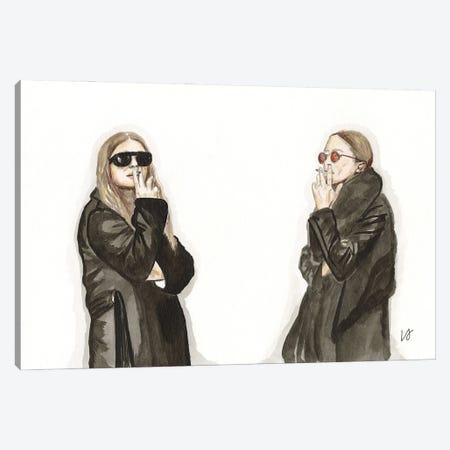 Mary Kate And Ashley Olsen Canvas Print #LCE12} by Lucine J Canvas Artwork