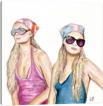 Paris Hilton And Nicole Richie The Simple Life Canvas Art Print - Lucine J