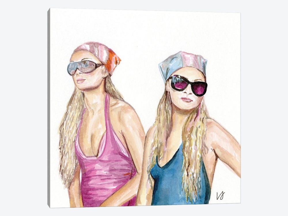 Paris Hilton And Nicole Richie The Simple Life by Lucine J 1-piece Canvas Artwork