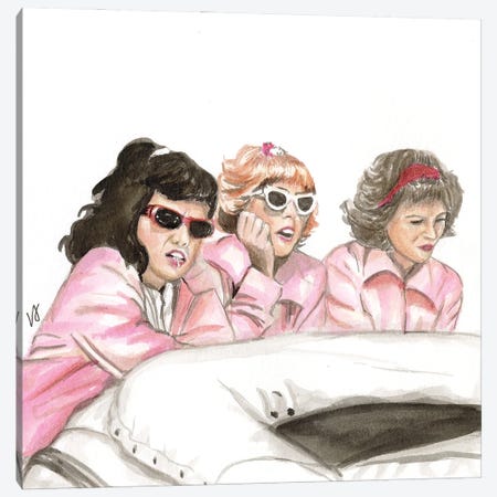 Pink Ladies Grease Canvas Print #LCE14} by Lucine J Canvas Art Print
