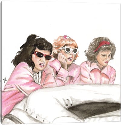 Pink Ladies Grease Canvas Art Print - Lucine J