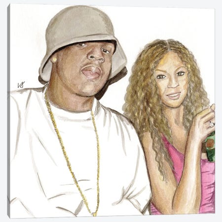 Beyonce And Jay-Z Canvas Print #LCE1} by Lucine J Canvas Art Print