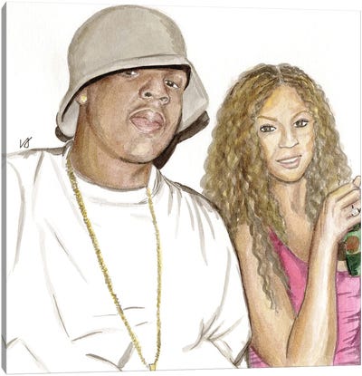 Beyonce And Jay-Z Canvas Art Print - Lucine J
