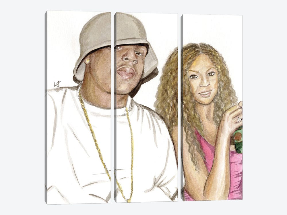 Beyonce And Jay-Z by Lucine J 3-piece Canvas Artwork