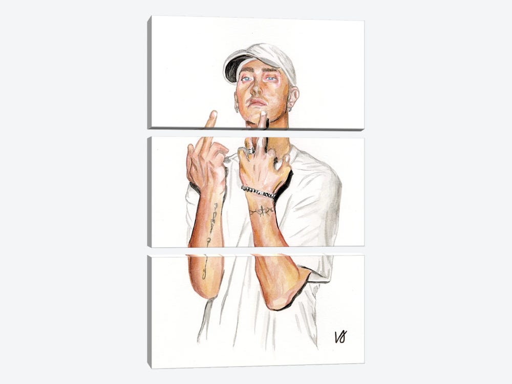 Eminem by Lucine J 3-piece Canvas Wall Art