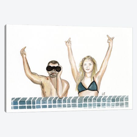 Joe Jonas And Sophie Turner Canvas Print #LCE8} by Lucine J Art Print