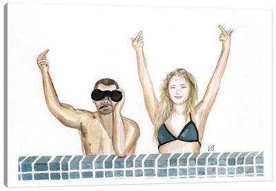 Joe Jonas And Sophie Turner Canvas Art Print - Lucine J