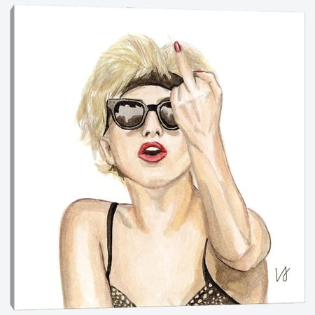 Lady Gaga Canvas Print #LCE9} by Lucine J Art Print