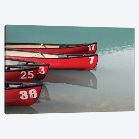 Canoes on the Lake Canvas Print #LCG1} by Lynann Colligan Art Print