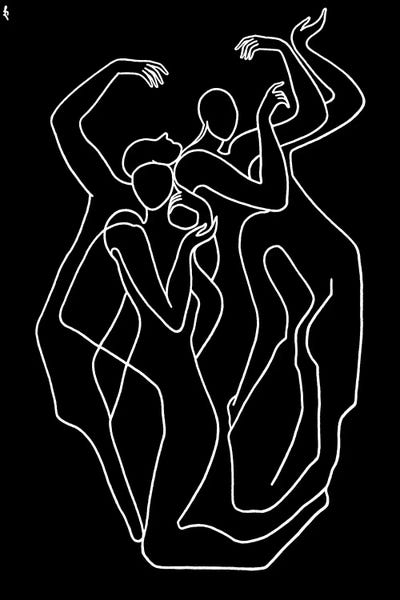 Pantomime by Lia Chechelashvili framed canvas print