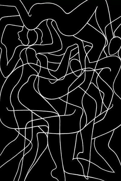 Polyphonic Dance by Lia Chechelashvili framed canvas print