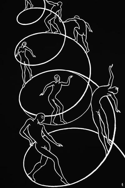 Silhouettes: Spiral Of Life by Lia Chechelashvili