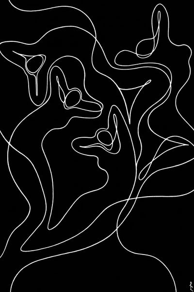 Four Graces by Lia Chechelashvili framed canvas print