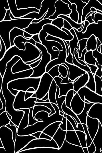 Black & White Minimalist Décor: Linear Universe by Lia Chechelashvili