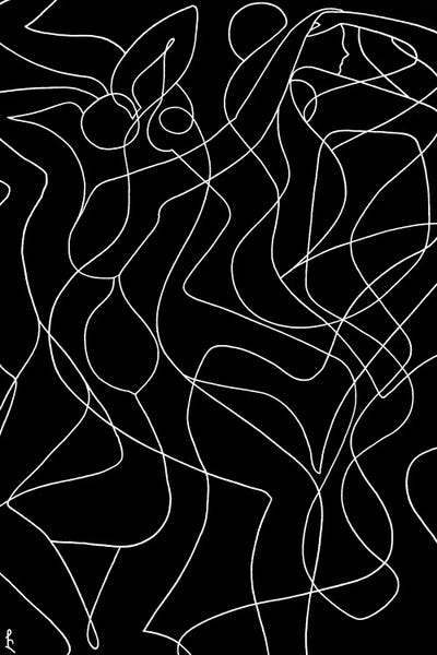 Chaotic Dance by Lia Chechelashvili framed canvas print