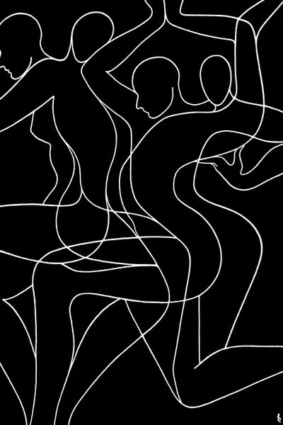 Free Dance by Lia Chechelashvili framed canvas print