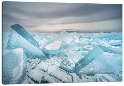 Toroses Of Baikal Canvas Art Print - Glacier & Iceberg Art