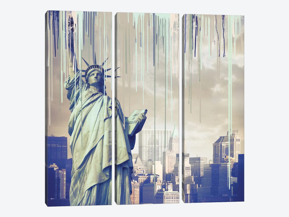 She Is Freedom by 5by5collective 3-piece Canvas Art Print