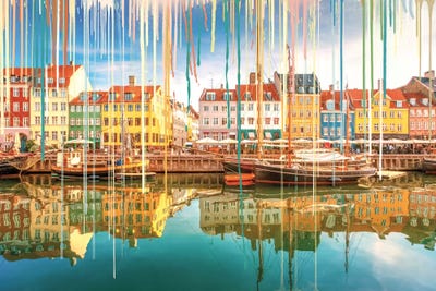 Sunshine Reveals Vibrant Color by 5by5collective framed canvas print