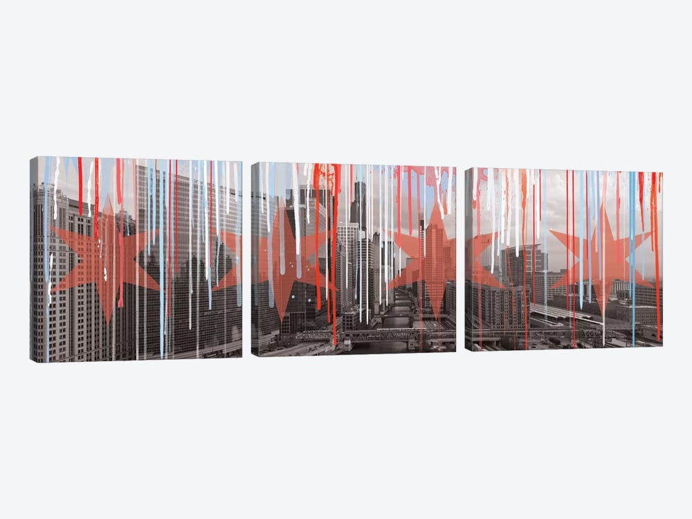 The Windy City by 5by5collective 3-piece Art Print