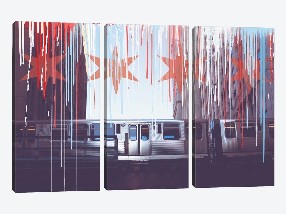 Transit In Style by 5by5collective 3-piece Canvas Print