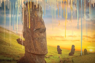 We All Wear Masks by 5by5collective framed canvas print