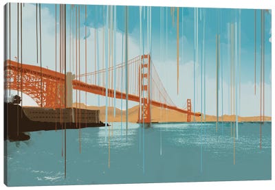 Gridlock Canvas Art Print - Golden Gate Bridge