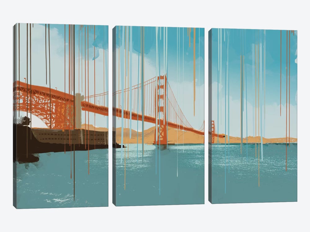 Gridlock by 5by5collective 3-piece Canvas Art Print