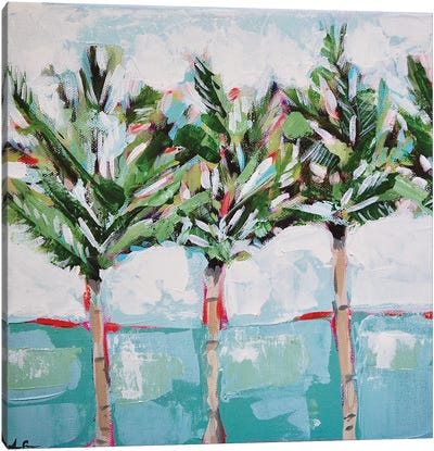 Row Palms Canvas Art Print