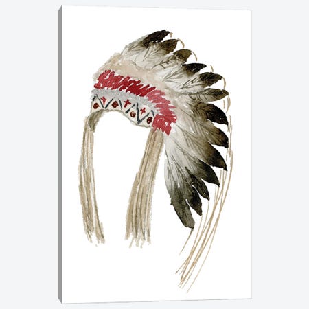 Native American Head Dress Canvas Print #LCP10} by Lucille Price Art Print