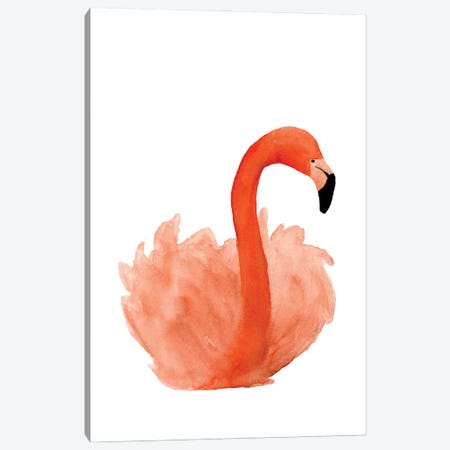 Resting Flamingo Canvas Print #LCP12} by Lucille Price Canvas Print