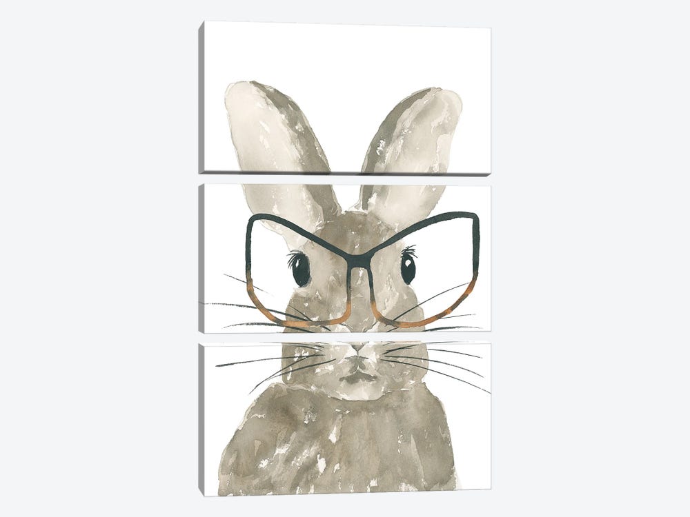 Bunny With Glasses by Lucille Price 3-piece Canvas Art