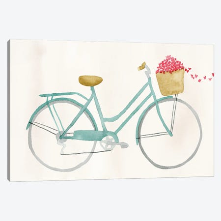 Butterfly Bicycle Canvas Print #LCP15} by Lucille Price Canvas Artwork