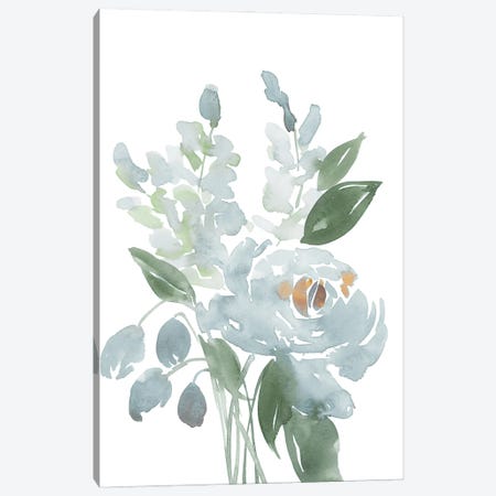 Restful Blue Floral I Canvas Print #LCP27} by Lucille Price Canvas Print