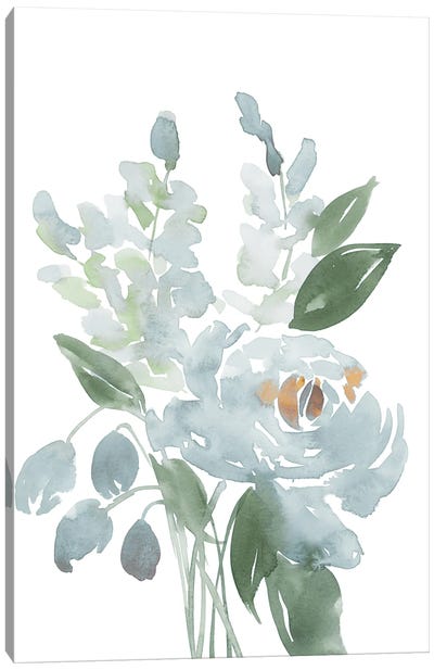 Restful Blue Floral I Canvas Art Print