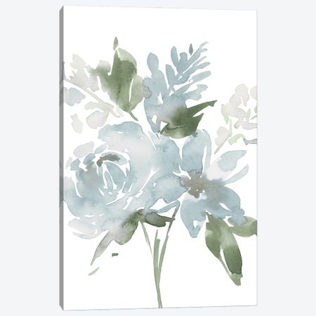 Restful Blue Floral II Canvas Print #LCP28} by Lucille Price Canvas Wall Art